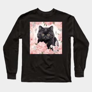 Black British Shorthair Cat Long Sleeve T-Shirt